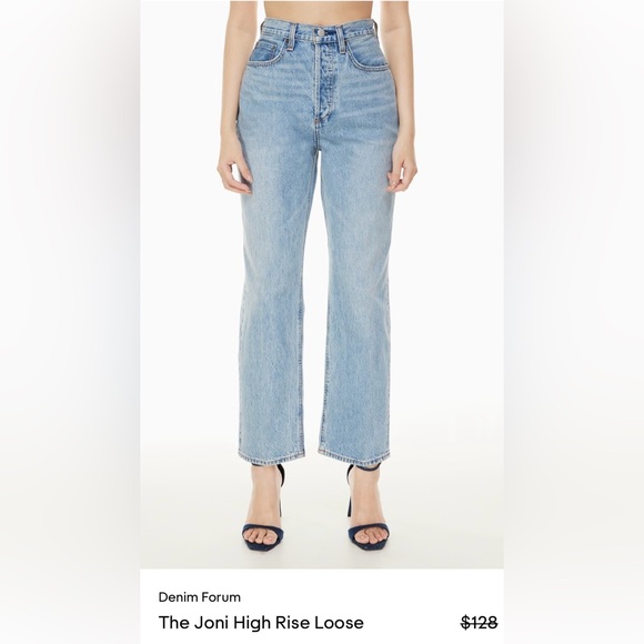 Denim Forum Sz 24 The Joni High Rise Loose Jeans 29L from Aritzia in Size 24 - Picture 4 of 16